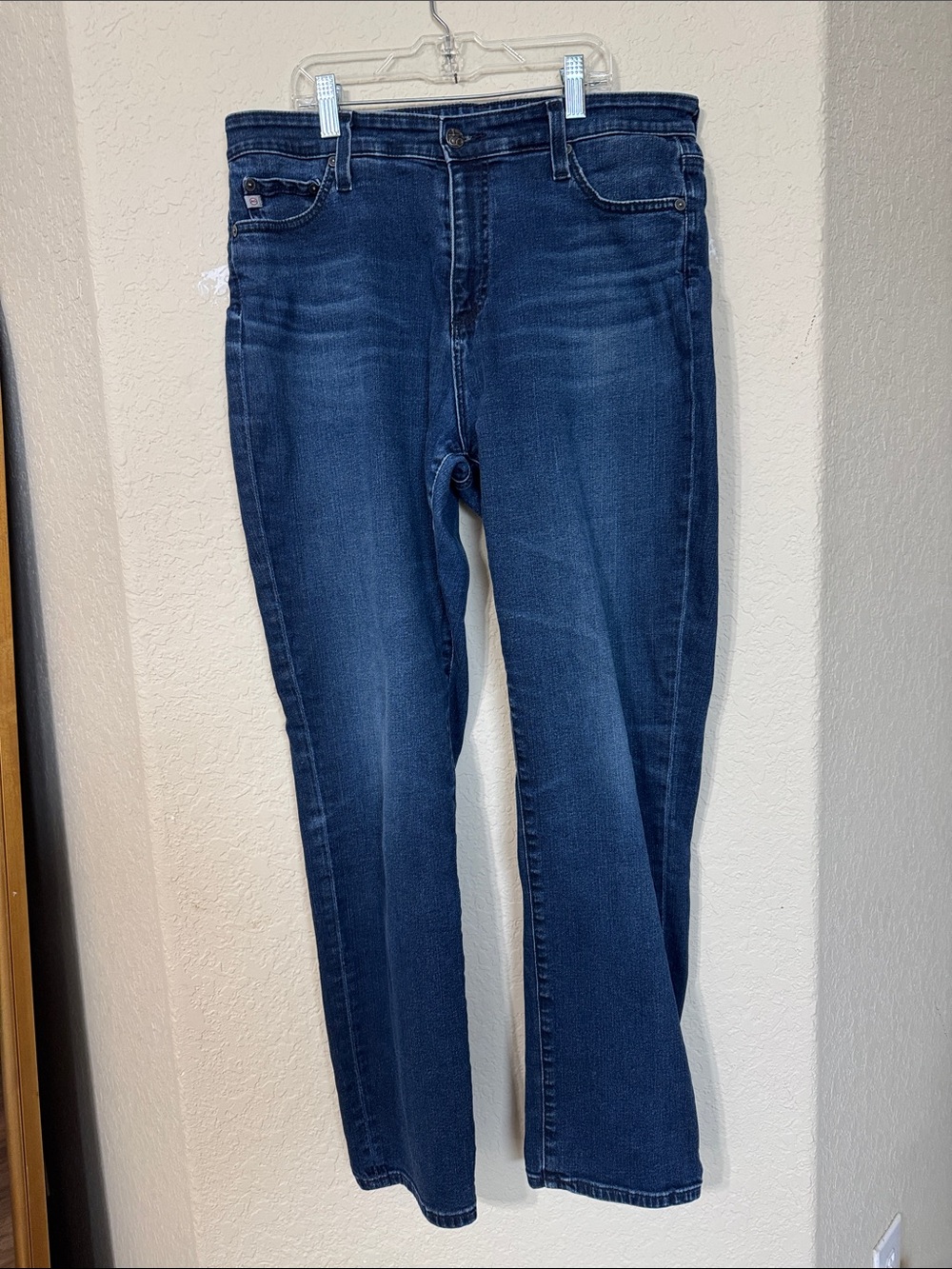 AG Mari High Rise Slim Straight Leg Jeans Dark Wash size 32 - Picture 3 of 13